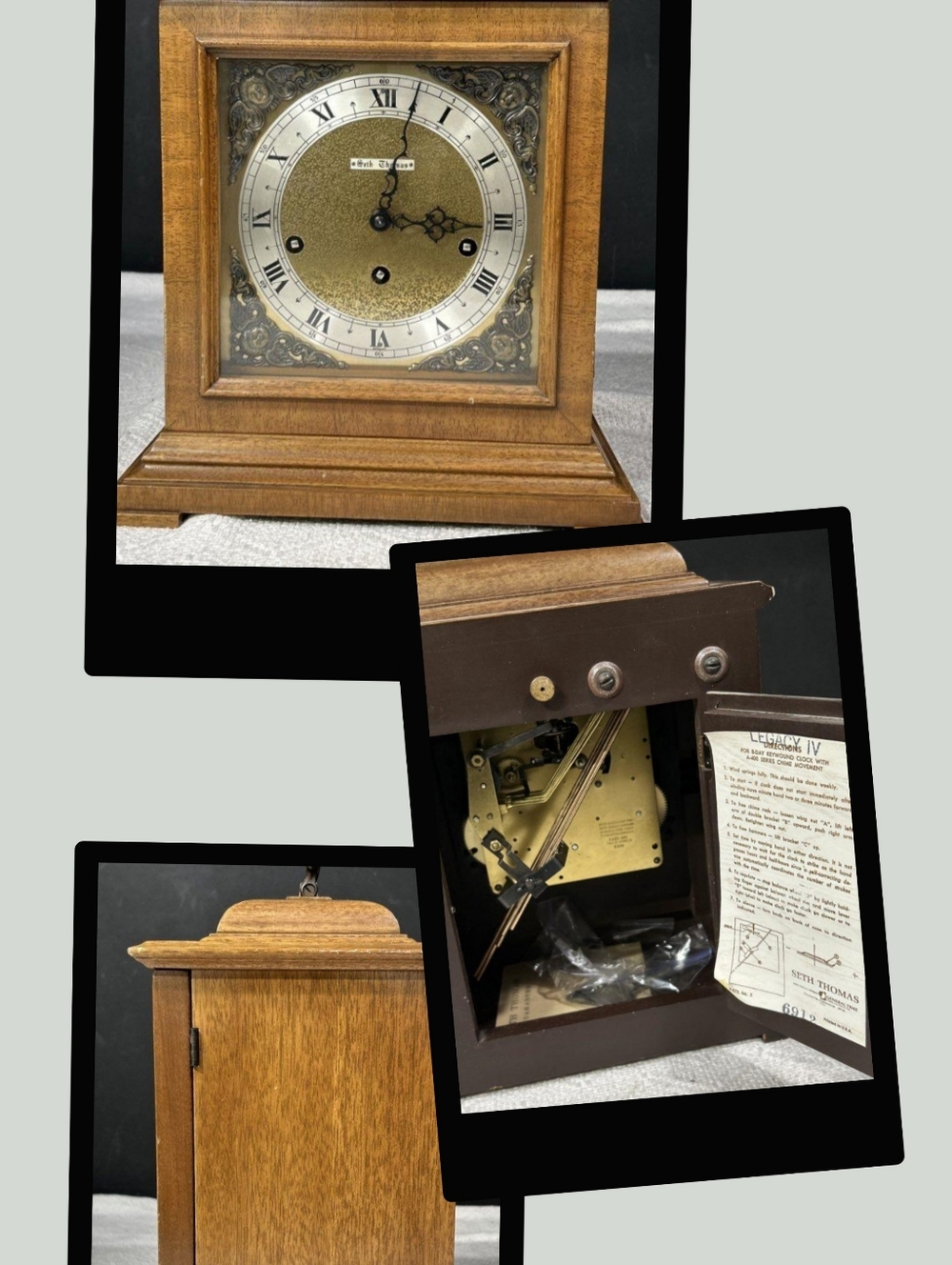 Seth Thomas Classic Mantle Clock With Key